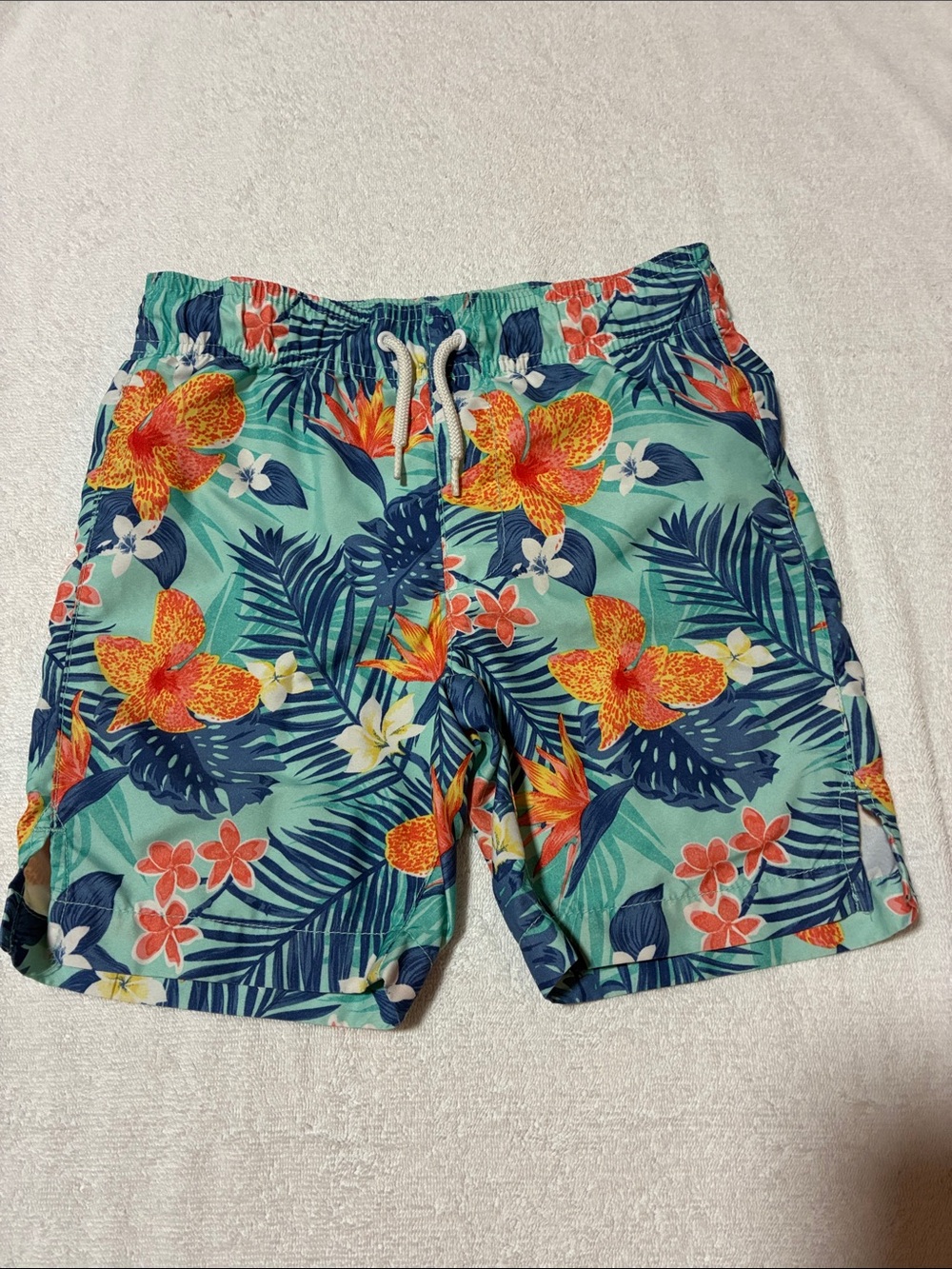 Boys Tropical Hawaiian print Swim Trunks